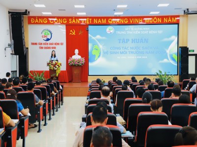 CDC Quảng Ninh: Tập huấn công tác quản lý, giám sát chất lượng nước và vệ sinh môi trường